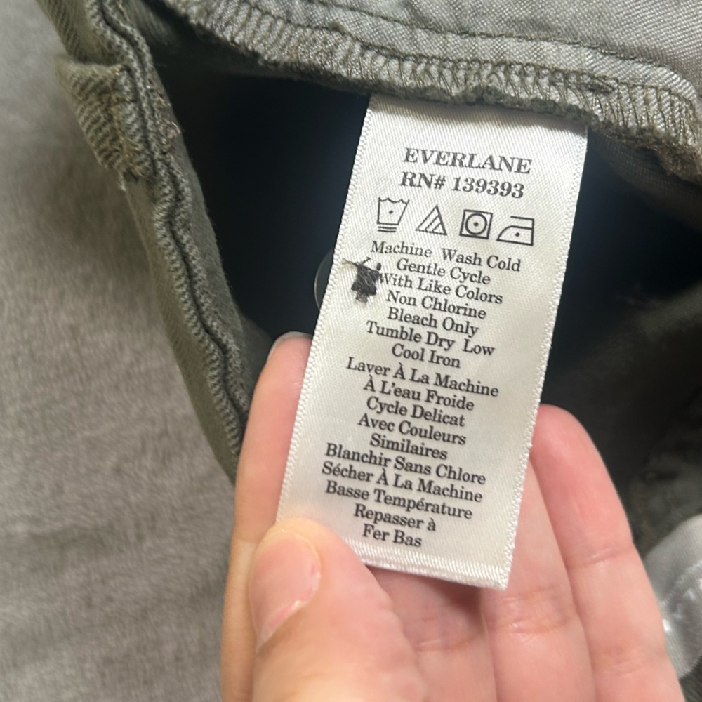 Everlane green organic wide leg pants - Picture 8 of 13